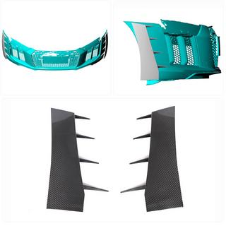Voorbumper lipspoiler V2 (2015-2020, Carbon) foto 2