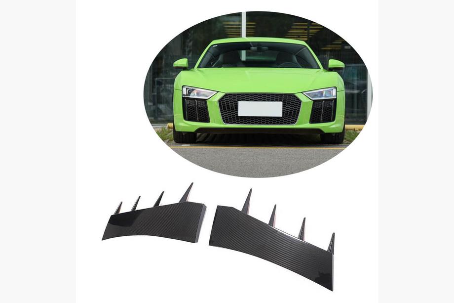 Audi R8 2015– Voorbumper lipspoiler V2 (2015-2020, Carbon) Image