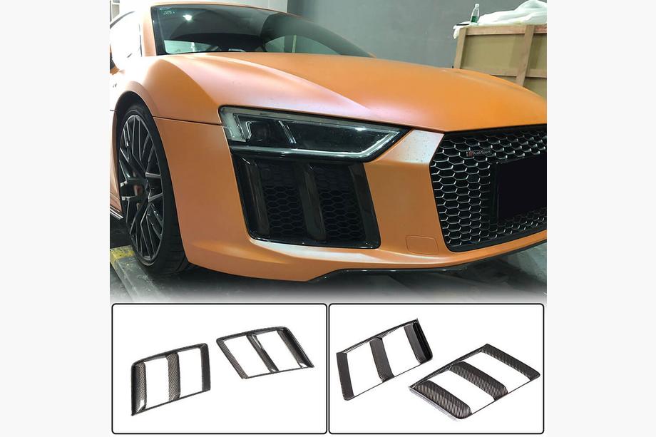 Audi R8 2015– Voorbumper frontlip V1 (2015-2020, carbon) Foto 1
