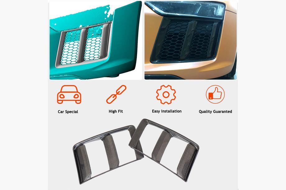 Audi R8 2015– Voorbumper frontlip V1 (2015-2020, carbon) Foto 2