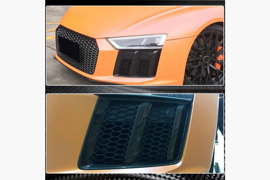 Audi R8 2015– Voorbumper frontlip V1 (2015-2020, carbon) Foto 5