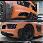 Audi R8 2015– Achterbumper splitters V1 (2015-2020, Carbon) foto 4