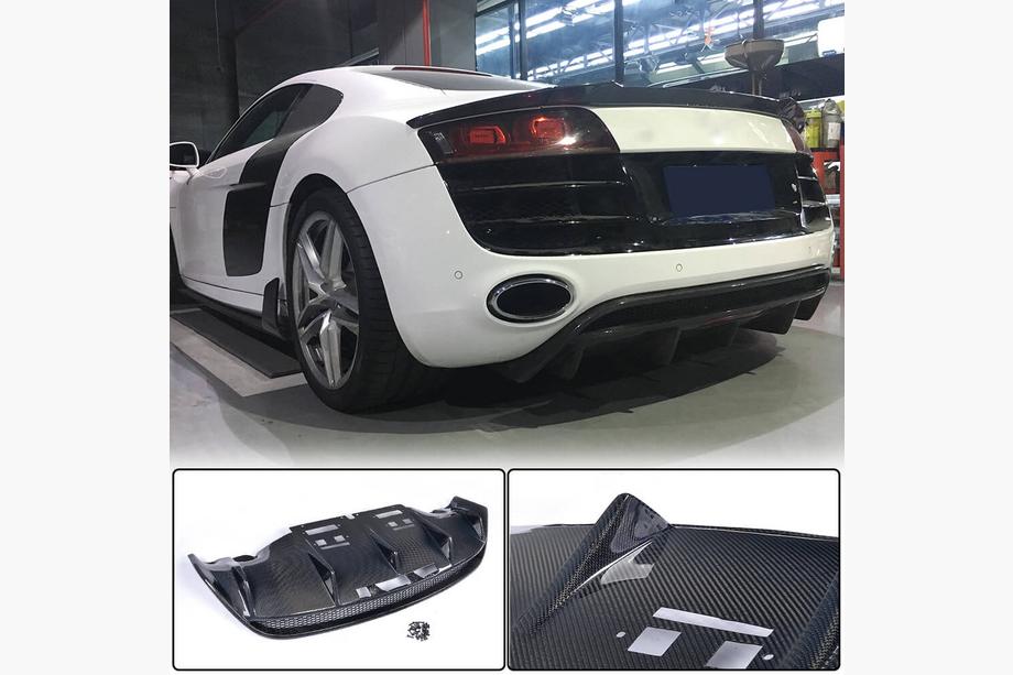 Audi R8 2006–2015 Achterbumper diffuser (carbon) Image