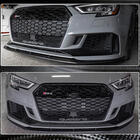 Audi A3 2012–2020 Voorbumper lip spoiler V5 (voor RS3 Sedan 2017-2020, carbon) foto 4