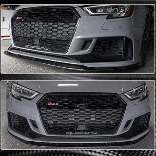 Voorbumper lip spoiler V5 (voor RS3 Sedan 2017-2020, carbon) foto 4