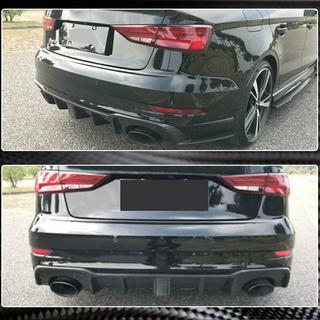 Achterbumperdiffuser met LED remlicht V2 (voor RS3 2017-2019, carbon) Audi A3 2012–2020 foto 3