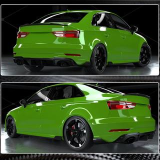 Achterbumper diffuser V1 (voor RS3 Sedan 2017-2019, carbon) Audi A3 2012–2020 foto 4