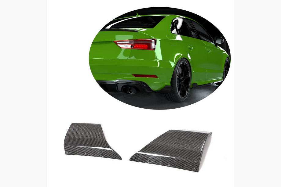 Audi A3 2012–2020 Achterbumper flaps (voor RS3 Sedan 2017-2019, carbon) Image