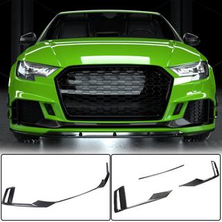 Frontbumper lipspoiler V1 (voor RS3 Sedan 2017-2020, carbon) foto 1