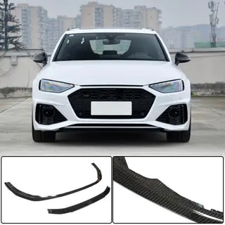 Voorbumper lipspoiler Lip V2 (voor RS4 Avant 2019-2021, carbon) foto 1