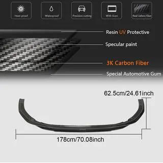 Voorbumper lipspoiler Lip V2 (voor RS4 Avant 2019-2021, carbon) foto 4