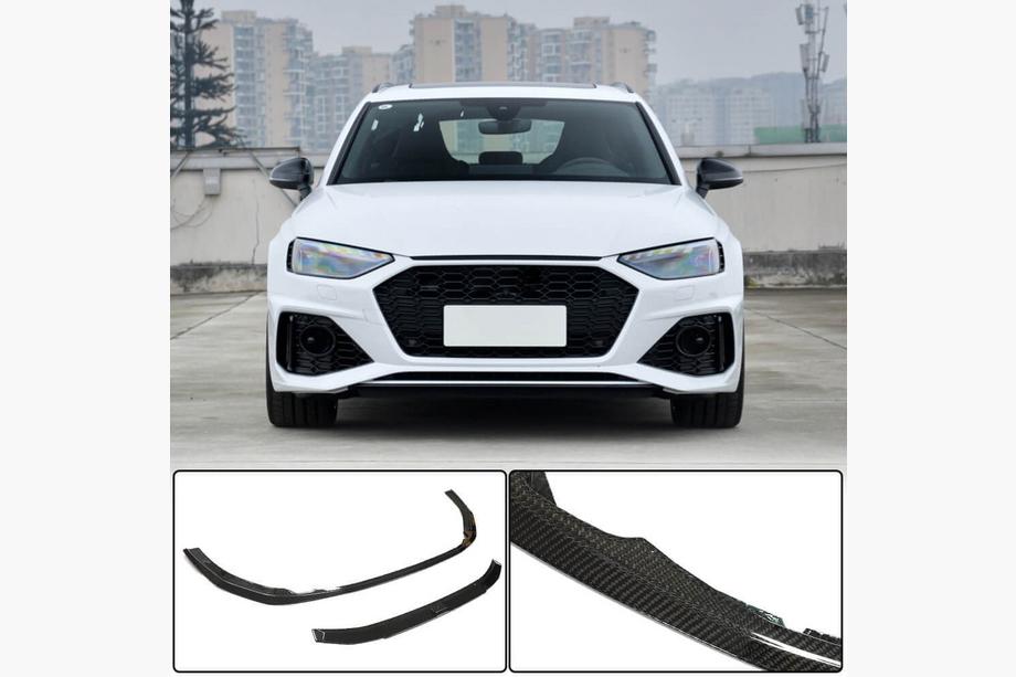 Audi A4 B9 2015–2024 Voorbumper lipspoiler Lip V2 (voor RS4 Avant 2019-2021, carbon) Image