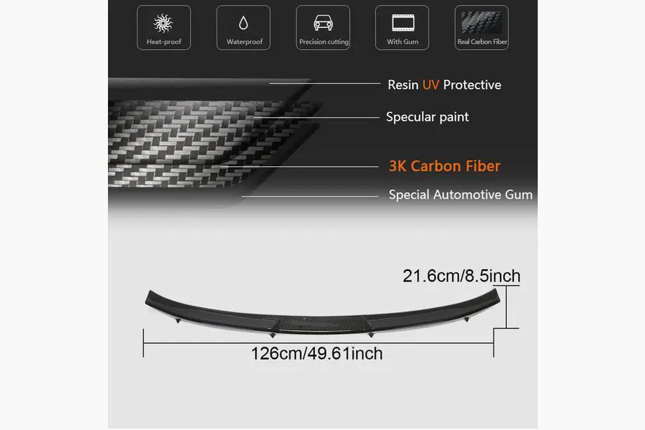 Audi A6 C8 2018–2025 V3 spoiler (voor Avant, carbon) Foto 4