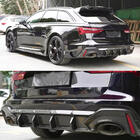Audi A6 C8 2018–2025 Achterbumper diffuser (voor RS6, carbon) foto 2