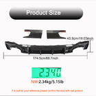 Audi A6 C8 2018–2025 Achterbumper diffuser (voor RS6, carbon) foto 4