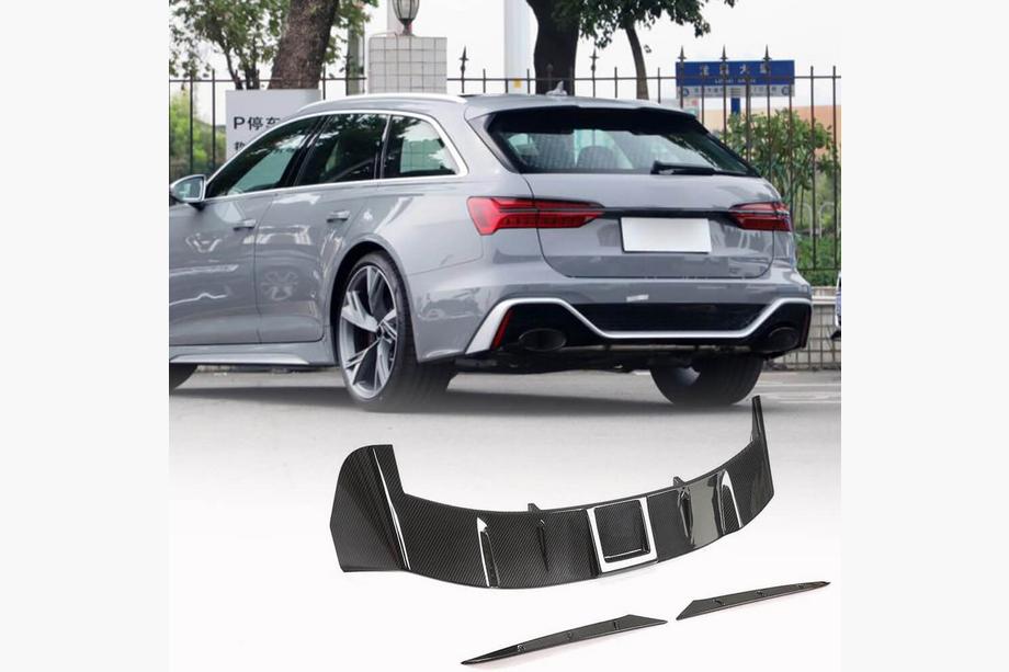 Audi A6 C8 2018–2025 Spoiler V2 (voor Avant, 3-delig, carbon) Image