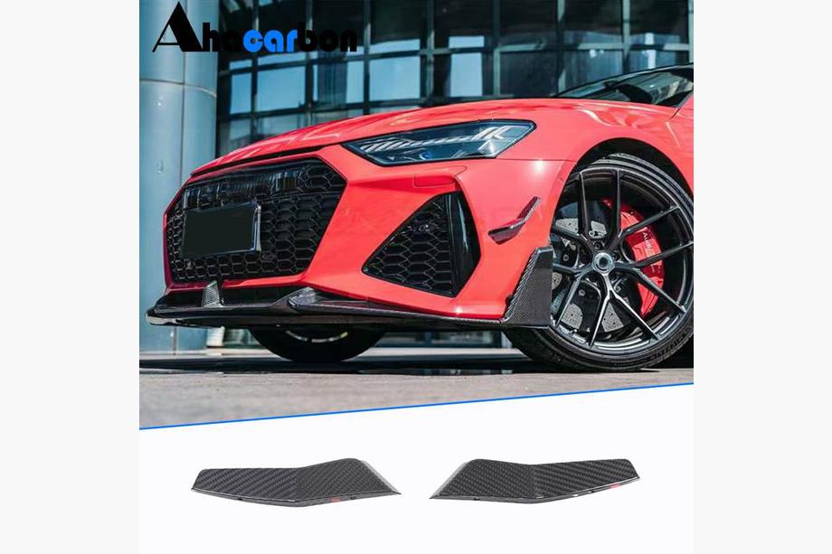 Audi A7 2018– Afdekkappen voor de luchtinlaten in de voorbumper V2 (voor RS7 2018-2022, Dry Carbon) Image