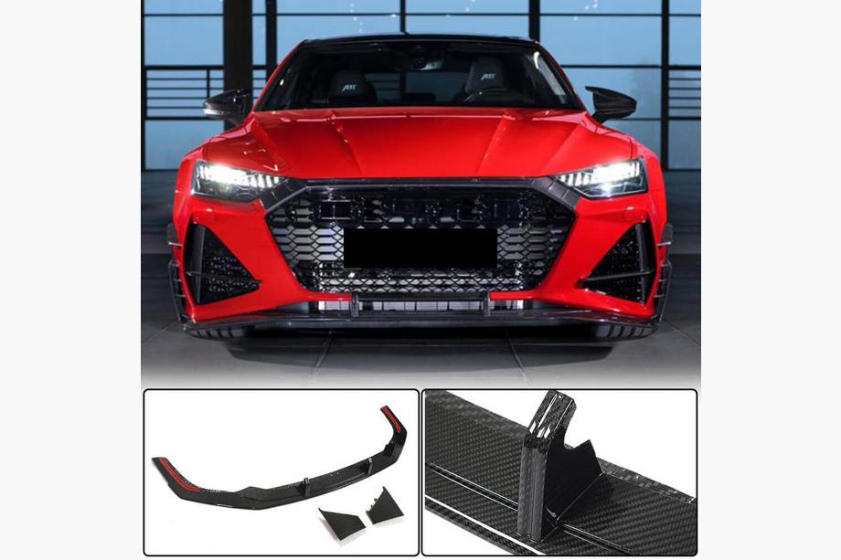 Audi A7 2018– Voorbumper lip spoiler Lip V1 (voor RS7 2018-2022, dry carbon) Image