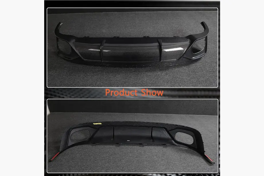 Audi Q8 2018– Achterbumper diffuser (2020-2023, carbon) foto 6