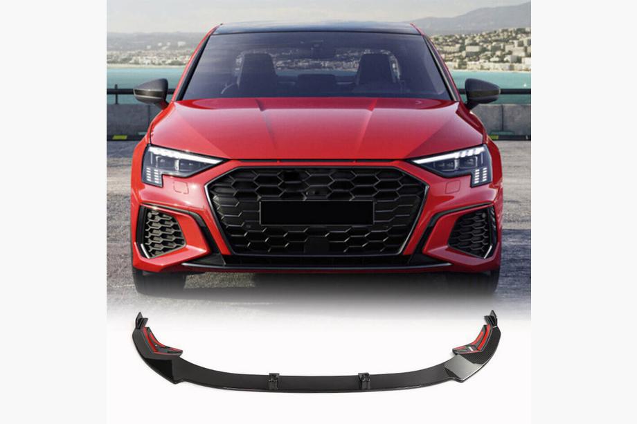 Audi A3 2020– Voorbumper lipspoiler Lip (voor S-Line Sedan 2020-2023, carbon) Image