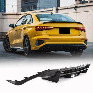 Achterbumper diffuser V1 (voor S-Line Sedan 2020-2023, carbon) foto 1