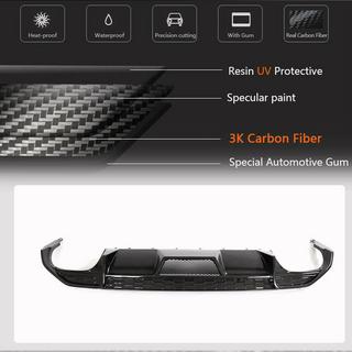 Achterbumper diffuser V1 (voor S-Line Sedan 2020-2023, carbon) foto 3
