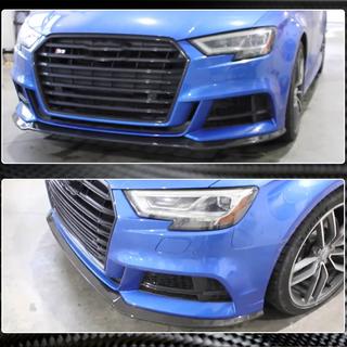 Lipspoiler voorbumper Lip V5 (voor S-Line Sedan 2017-2020, carbon) foto 4