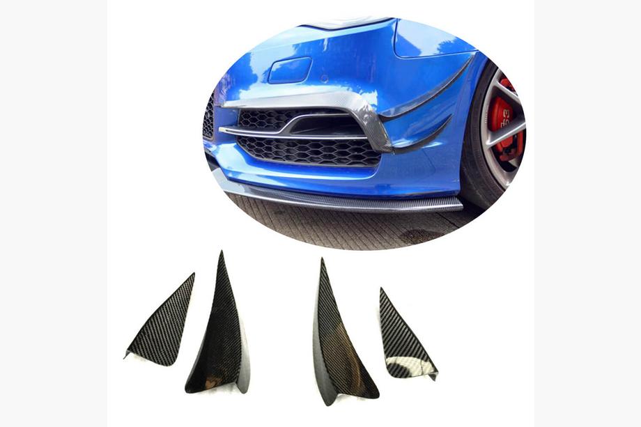 Audi A3 2012–2020 Voorbumper lipspoiler (voor S-Line Sedan 2012-2016, carbon) Image