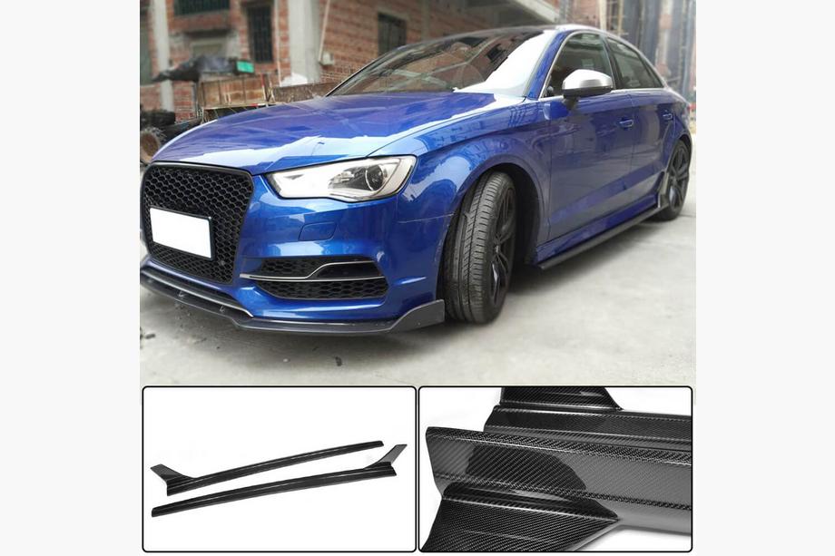Audi A3 2012–2020 Side skirts V4 (voor S-Line Sedan, carbon) Image