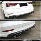 Audi A3 2012–2020 Achterbumper diffuser V5 (voor S-Line Sedan 2017-2020, carbon) foto 4