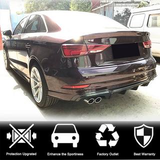 Achterbumper diffuser V5 (voor S-Line Sedan 2017-2020, carbon) Audi A3 2012–2020 foto 2