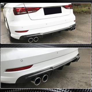 Achterbumper diffuser V5 (voor S-Line Sedan 2017-2020, carbon) Audi A3 2012–2020 foto 4