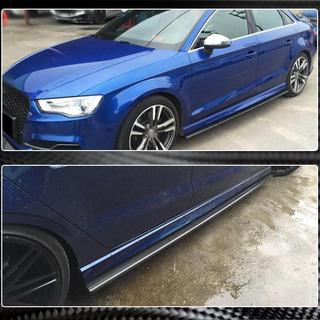 Sideskirts V3 (voor S-Line Sedan, carbon) Audi A3 2012–2020 foto 4