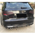 Audi A3 2012–2020 Achterbumper diffuser V1 (voor S-Line HB 2012-2016, Carbon) foto 2