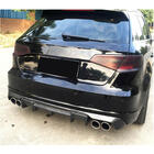 Audi A3 2012–2020 Achterbumper diffuser V1 (voor S-Line HB 2012-2016, Carbon) foto 3