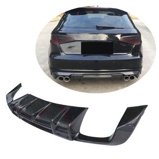 Achterbumper diffuser V1 (voor S-Line HB 2012-2016, Carbon) Audi A3 2012–2020 foto 1