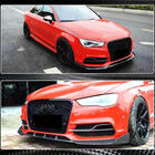 Audi A3 2012–2020 Voorbumper lip Lip V2 (voor S-Line Sedan 2012-2016, carbon) foto 4
