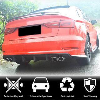 Achterbumper diffuser V3 (voor S-Line Sedan 2012-2016, carbon) Audi A3 2012–2020 foto 2
