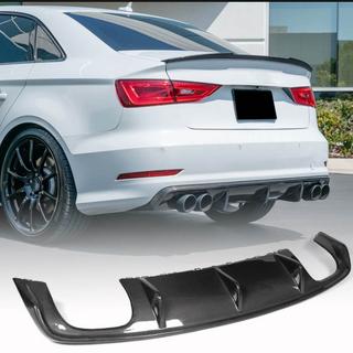 Achterbumper diffuser V2 (voor S-Line Sedan 2012-2016, carbon) Audi A3 2012–2020 foto 1