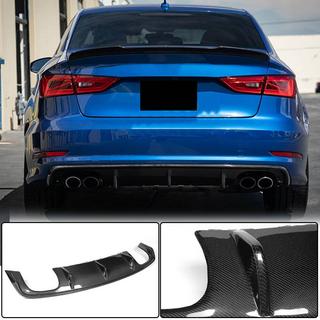 Achterbumper diffuser V2 (voor S-Line Sedan 2012-2016, carbon) Audi A3 2012–2020 foto 2