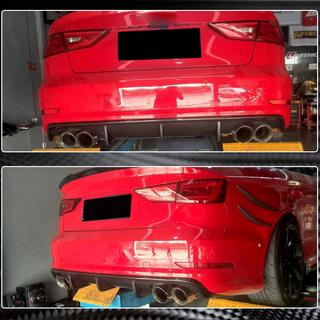 Achterbumper diffuser V2 (voor S-Line Sedan 2012-2016, carbon) Audi A3 2012–2020 foto 4