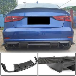 Achterbumper diffuser V1 (voor S-Line Sedan 2012-2016, carbon) Audi A3 2012–2020 foto 1