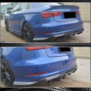 Achterbumper diffuser V1 (voor S-Line Sedan 2012-2016, carbon) Audi A3 2012–2020 foto 3
