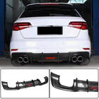 Audi A3 2012–2020 Achterbumper diffuser V1 (voor S-Line HB 2017-2020, carbon) foto 1