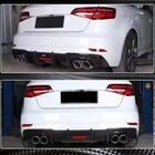 Audi A3 2012–2020 Achterbumper diffuser V1 (voor S-Line HB 2017-2020, carbon) foto 3