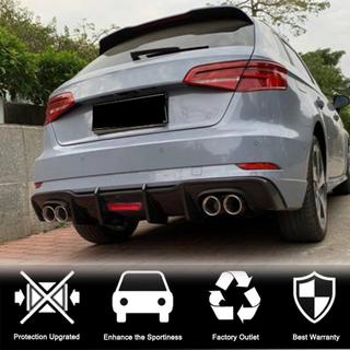 Achterbumper diffuser V1 (voor S-Line HB 2017-2020, carbon) Audi A3 2012–2020 foto 2