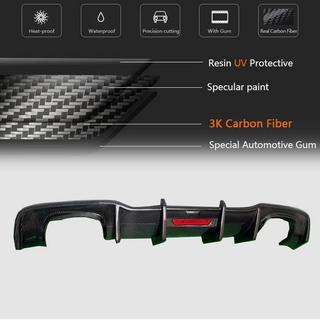 Achterbumper diffuser V1 (voor S-Line HB 2017-2020, carbon) Audi A3 2012–2020 foto 4