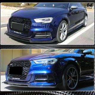 Frontbumper lipspoiler Lip V4 (voor S-Line Sedan 2017-2020, carbon) Audi A3 2012–2020 foto 3