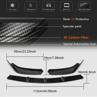 Front bumper lip Lip V2 (voor S-Line Sedan 2017-2020, carbon) Audi A3 2012–2020 foto 4