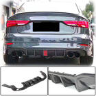 Audi A3 2012–2020 Achterbumper diffuser V2 (voor S-Line Sedan 2017-2020, carbon) foto 1